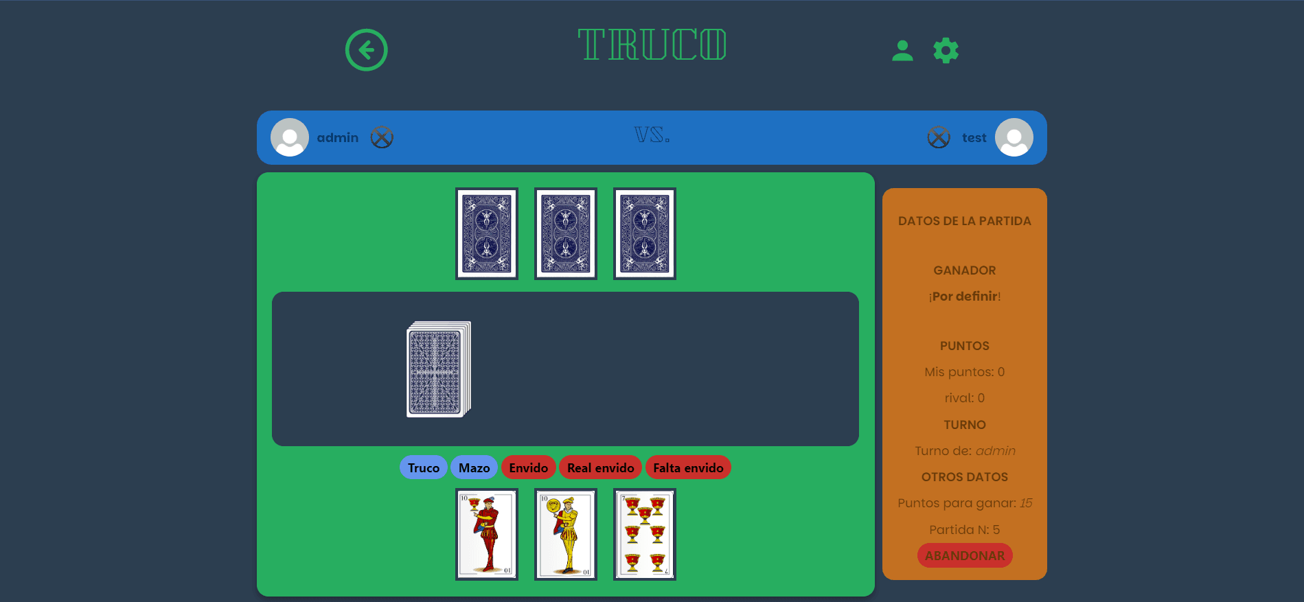 Aplicación de juegos